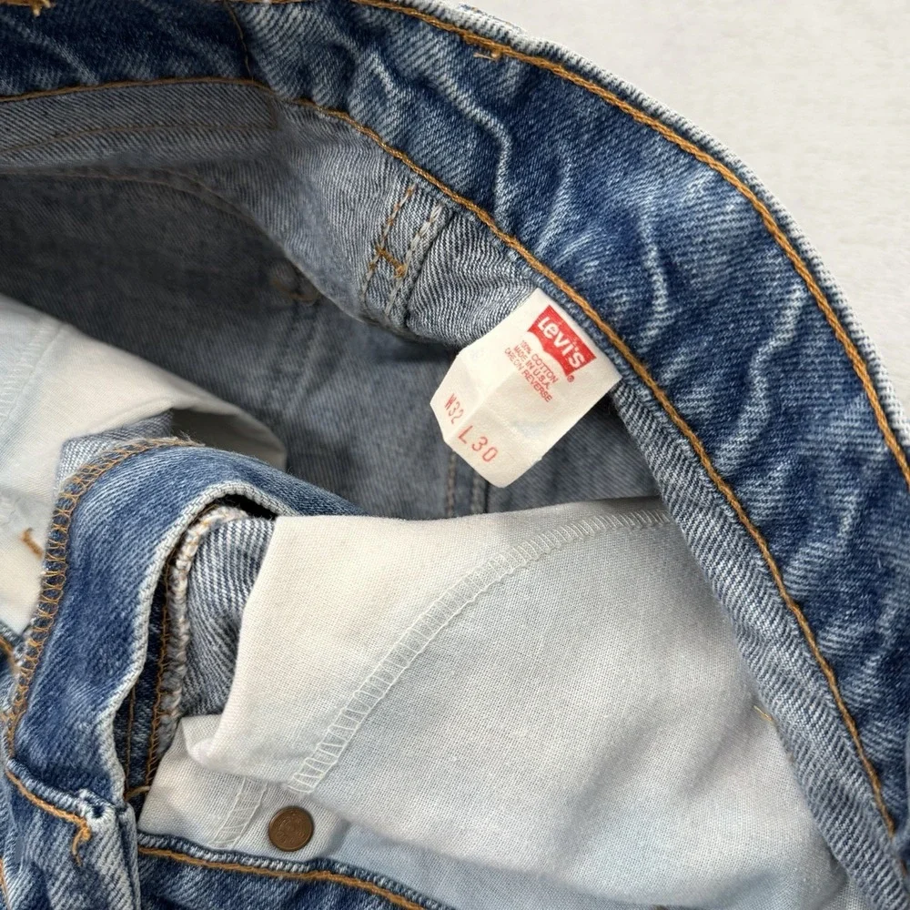 Vintage Levis 517 Jeans Mens 32x26 Blue Denim Orange Tab Bootcut 90s USA